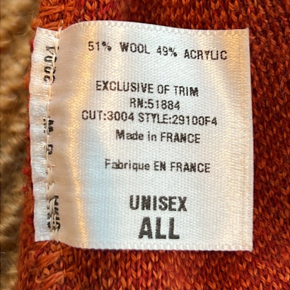 Patagonia Wool Blend Winter Unisex Beanie Made in France - Picture 4 of 5